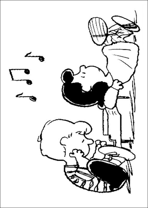 Plansa de colorat cu Snoopy 9 14